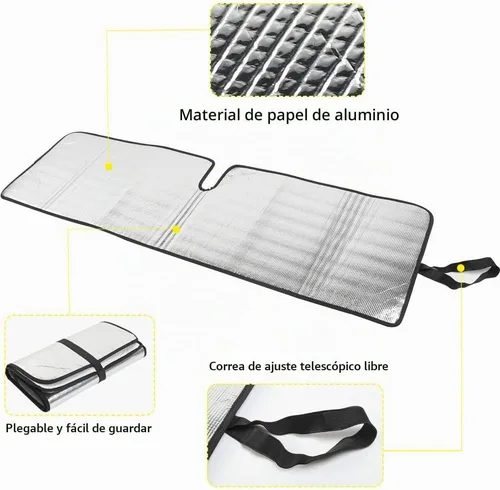 Vista 4 de Parasol para parabrisas compatible con Jeep Wrangler Rubicon Sahara TJ JK JKU de 2 puertas y 4 puertas, protector de calor, parabrisas, visera