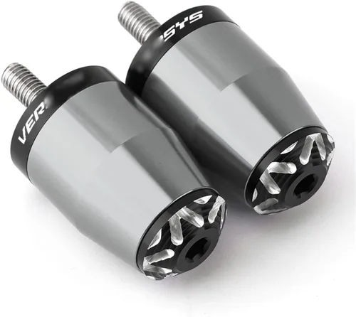 Vista 8 de for Kawasaki for VERSYS 300 X 650 2017-2021 Motorcycle Handlebar End Aluminum Handle Bar End Caps Balanced Plug Grips Cap with Logo Handle Bar Black