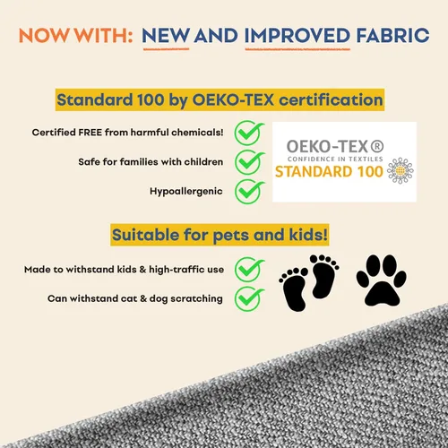 Vista 3 de Comfort Works Funda de repuesto personalizada Ektorp para sofá biplaza, compatible con sofá de 2 plazas IKEA Ektorp (sofá biplaza - gris mediano)