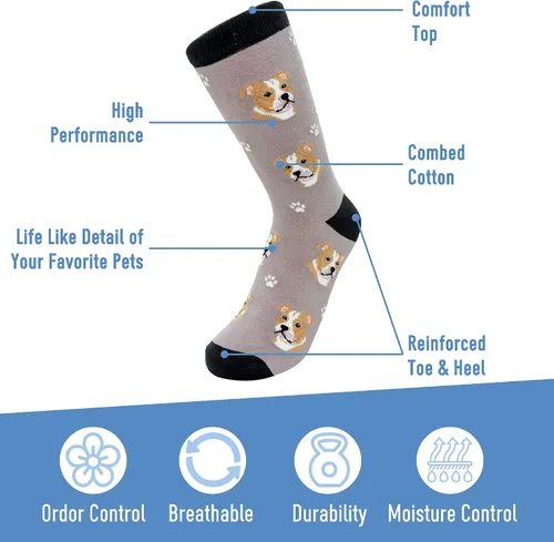 Vista 3 de Sock Daddy Dog Breed Socks Unisex by ES Pets