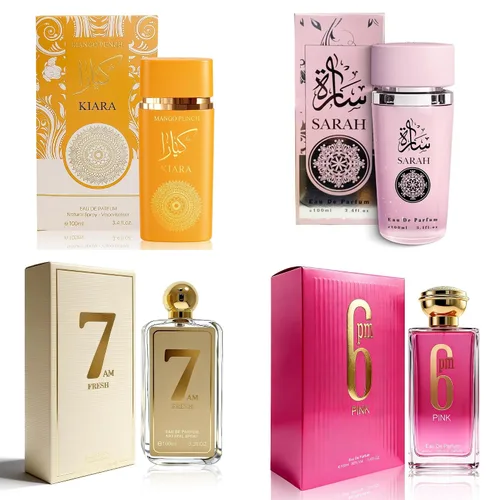Vista 18 de AFLUXE Top Sales 4 Pieza Set de Perfume para Mujer Combo Eau de Parfum Spray Natural, Fragancia Duradera para Mujeres Kiara Mango Punch & Sarah Pink