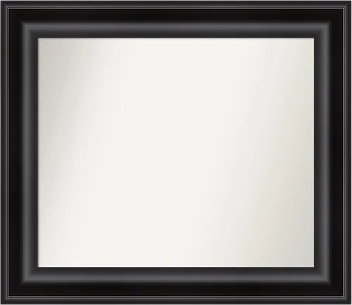 Vista 7 de Amanti Art Espejo personalizado, espejo de baño negro puente, espejo de pared o espejo de tocador de baño sobre el fregadero (26 x 26 pulgadas)
