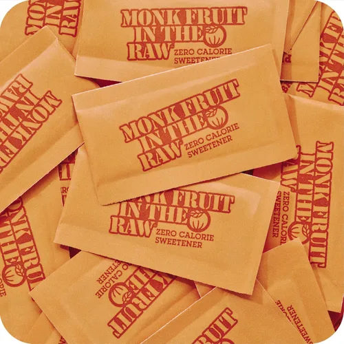 Vista 3 de Monk Fruit In The Raw, Edulcorante natural de fruta de monje, sin azúcar, sin gluten, cero calorías, sustituto vegano del azúcar, 40 paquetes