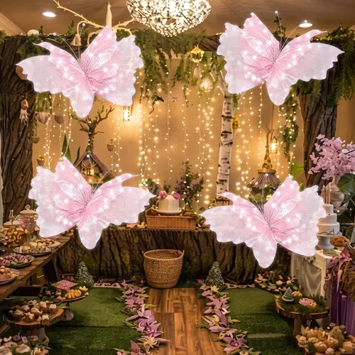 Vista 11 de Yinkin 2 piezas de 20 pulgadas de Navidad grandes 3D LED decoraciones