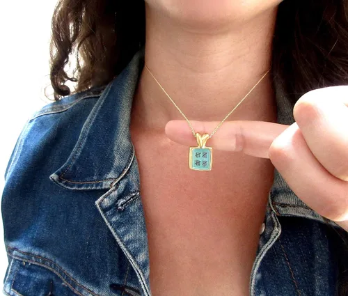 Vista 5 de Mark Poulin Gold Anniversary Necklace - 50 Year Anniversary on 20" gold filled chain