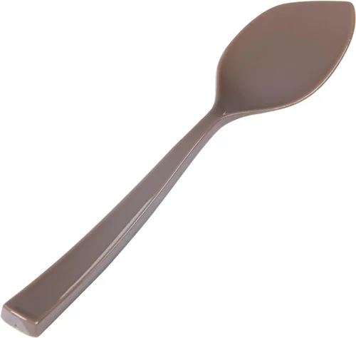 Vista 13 de Restaurantware Cucharas de postre de 4.5 x 1 pulgada, 100 cucharas desechables de degustación, asas resistentes, cucharas de plástico amarillo bebé
