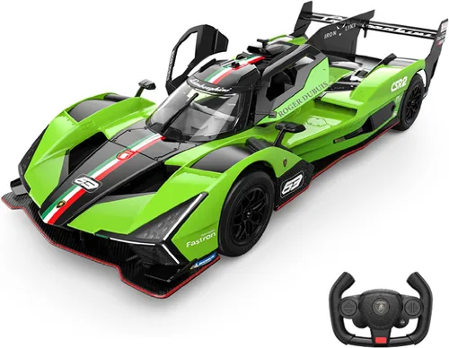 Vista 9 de Voltz Toys Coche RC Le Mans a escala 1/14 con licencia Le Mans Series a control remoto, modelo de auto de juguete para niños y adultos con puertas
