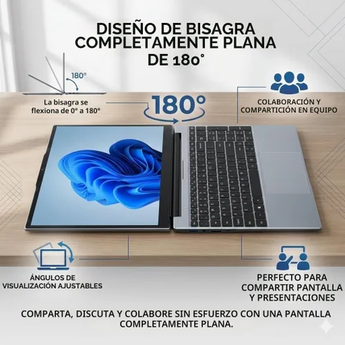 Vista 8 de Portátil de 15,6 pulgadas, Core 8100Y, RAM So-Dimm de 4GB, SSD
