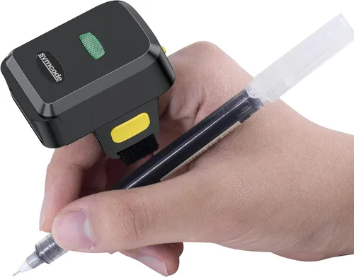 Vista 9 de Anillo portátil Bluetooth escáner de código de barras inalámbrico 2.4 GHz y USB con cable 3 en 1 conexión Windows.Mac OS Android. Mini escáneres
