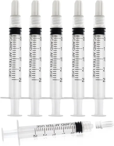 Vista 14 de Jeringa Luer Lock de 1ml sin aguja - Jeringas de plástico de 1cc, estériles, selladas individualmente, paquete de 10