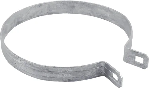 Vista 8 de Banda de soporte de 1-3/8 pulgadas para valla de eslabones de cadena, uso para poste de diámetro exterior de 1-3/8 pulgadas / tubería - Banda
