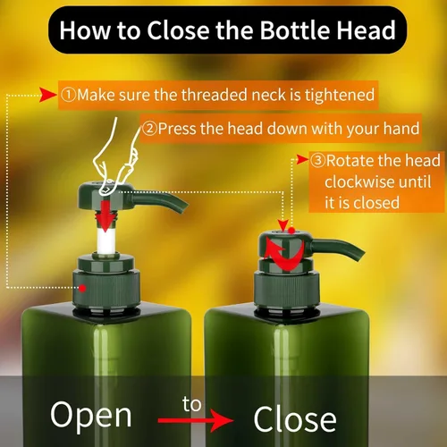 Vista 5 de Botellas dispensadoras de jabón recargables de alta calidad, conveniente y elegante dispensador para champú, loción, jabón o lavado de manos