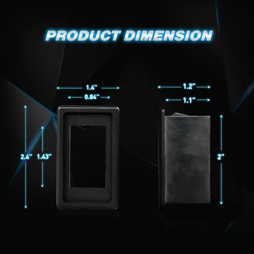 Vista 2 de Nilight Barra de luz LED, soporte para interruptor basculante, kit de carcasa de interruptor de panel de plástico ABS negro, carcasa