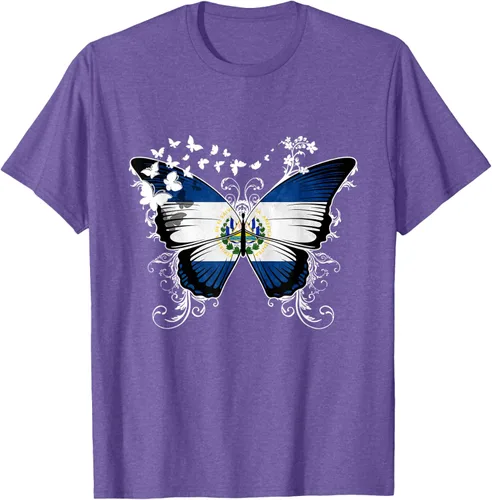 Vista 11 de Camiseta Salvadoreña Bandera El Salvador, Negro