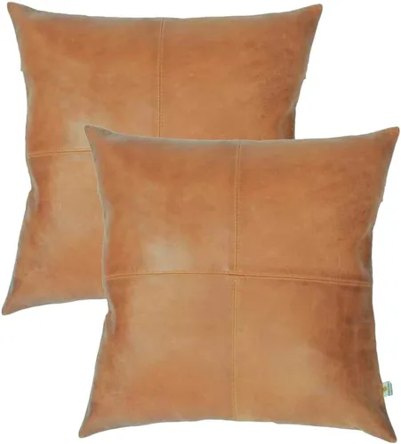 Vista 42 de Funda de almohada de cuero de cordero 100% cuero de cordero – Funda de cojín para sofá – Fundas decorativas para sala de estar y dormitorio, cuero