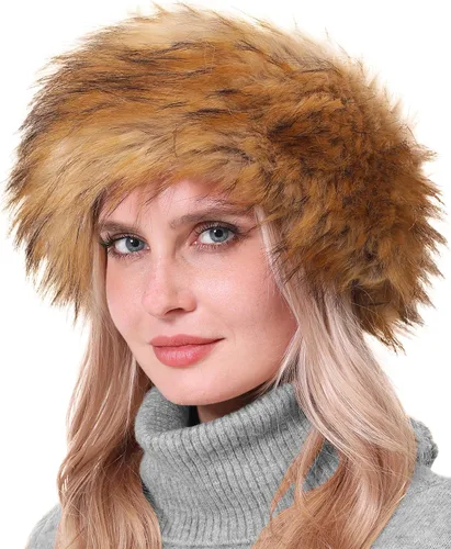 Vista 8 de Diadema de piel sintética con elástico para orejeras de invierno para mujer Negro