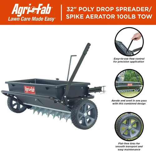 Vista 6 de Agri-Fab 45-0543 100 lb. Remolque Clavador/Sembrador/Esparcidor, Negro