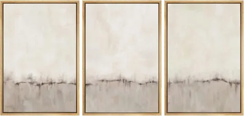 Vista 126 de SIGNWIN Lienzo enmarcado para pared, juego de arte abstracto de serenidad costera, ilustraciones abstractas junto al mar, arte moderno, decorativo