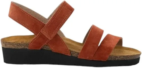 Vista 35 de Naot Kayla sandalia con taco de cuña para mujer Piel de lagarto beige