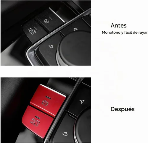 Vista 4 de Para Mazda 3 CX-30 CX-50 Panel De Engranajes Cubierta De Botón - Rojo