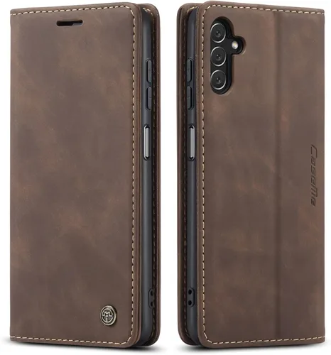 Vista 8 de Funda compatible con Samsung Galaxy A14 con tarjetero y función atril, funda protectora de piel para Galaxy A14 5G de 6.6 pulgadas (negro)
