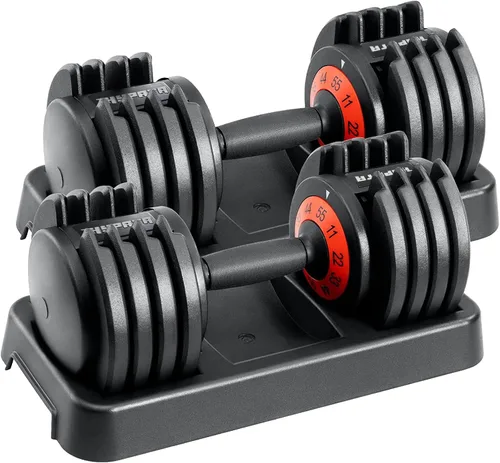 Vista 12 de 25/55 lbs Pair Adjustable Dumbbell Set, Adjust Dumbbell Weight for Exercises Pair Dumbbells for Men and Women in Home