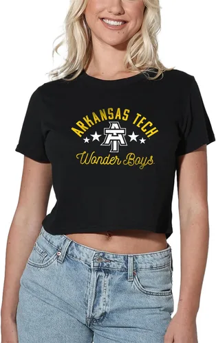 Vista 332 de Colección oficial de camisetas con diseño de mascota desgastada para mujer, color negro Grizzlies del estado de Adams