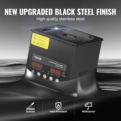 Vista 5 de VEVOR Limpiador Ultrasónico 2L, Máquina de Limpieza Sónica Digital de 60W con Modo Suave y Degasificación Mejorada, Limpiador Ultrasónico de 40kHz