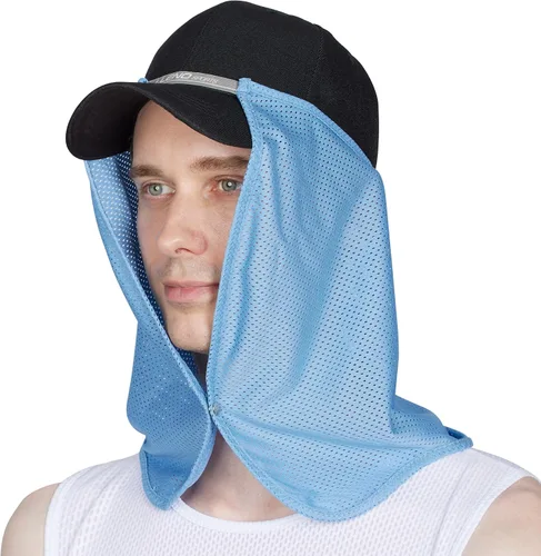 Vista 3 de Sombrero de sol de malla de enfriamiento Escudo Cuello Cortina Transpirable Guardia Polainas Protección UV Unisex Hombres Mujeres Cubierta facial