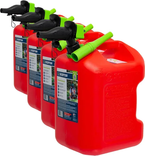 Vista 12 de Scepter FSCD552 - Recipiente de combustible con boquilla SmartControl a prueba de derrames, bidón amarillo para diésel, 5 galones (4 unidades)