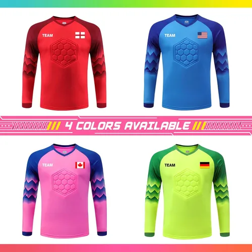 Vista 6 de ORYG Camiseta de portero de fútbol personalizada para niños, jóvenes, adultos, con número de nombre,