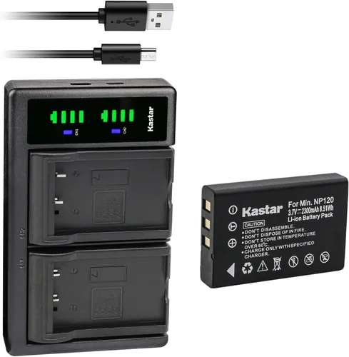 Vista 8 de Kastar Reemplazo del cargador de batería USB LTD2 para Fujifilm NP-120, NP-120B, FNP120, Toshiba NP-120, PX1657, PENTAX D-LI7, RICOH DB-43, CONTAX