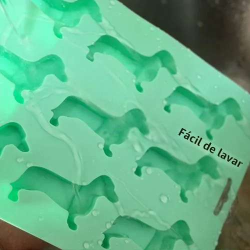 Vista 5 de ScivoKaval Molde de silicona para cubitos de hielo con forma de perro salchicha para beber, máquina de hielo, dulces, chocolate, galletas, fondant