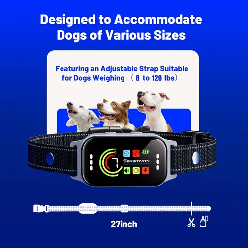 Vista 8 de Collar antiladridos para perros pequeños, medianos y grandes (5-150 libras), collar de entrenamiento antiladridos recargable inteligente con 7