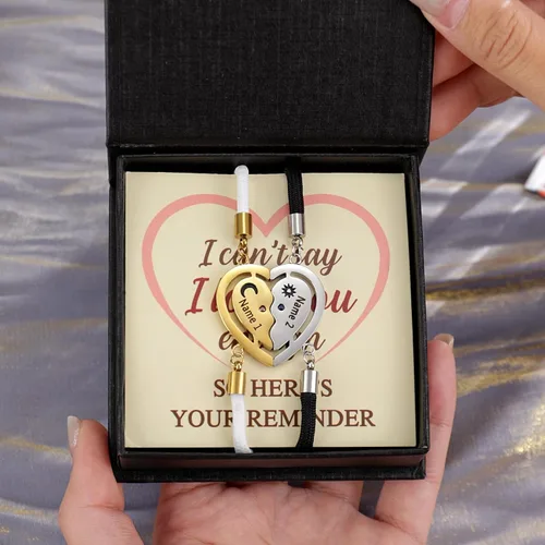 Vista 6 de Jewelstruck Pulseras para parejas para él y ella, pulseras personalizadas a juego para parejas, novio y novia, cumpleaños, aniversario, Navidad