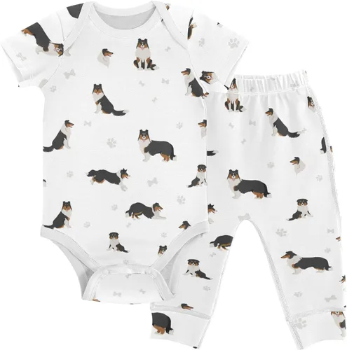 Vista 29 de vvfelixl Conjunto de mamelucos de bebé, pantalones y gnomo, hongo, manga corta, ropa de bebé para niños y niñas, 3M Multi1