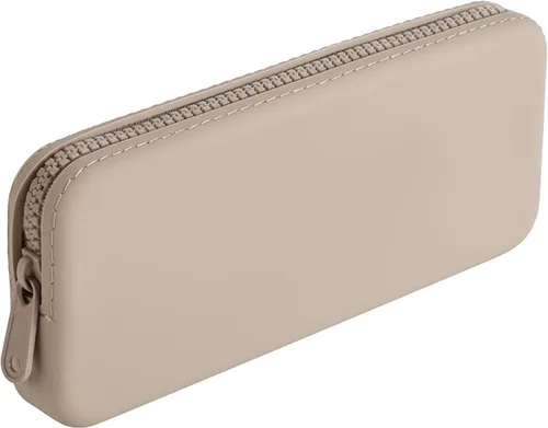 Vista 12 de Soporte para brochas de maquillaje de silicona, bolsa de maquillaje de viaje, organizador de brochas portátil suave, artículos esenciales de viaje