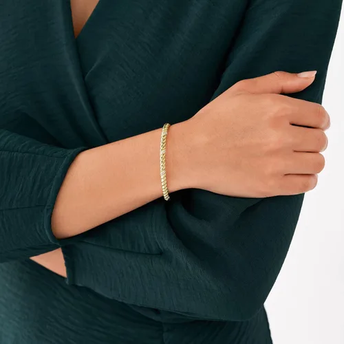 Vista 4 de Fossil Women's Gold-Tone Stainless Steel Chain or Beaded Bracelet for Women