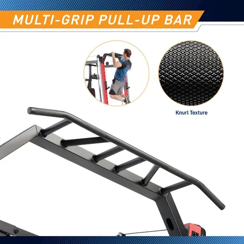 Vista 4 de Marcy Smith Machine Cage System Home Gym - Estante multifunción para gimnasio en casa, estación de entrenamiento personalizable