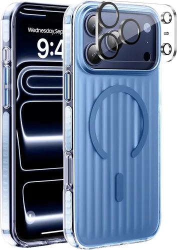 Vista 57 de Funda magnética para iPhone Air con protector de lente de cámara, protección grado militar de 10 pies, compatible con funda MagSafe Slim para iPhone