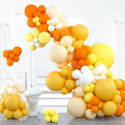 Vista 98 de PartyWoo - Globos de color albaricoque retro, 120 unidades de 5 pulgadas, de látex, para arco de globos, decoración de fiesta y de cumpleaños