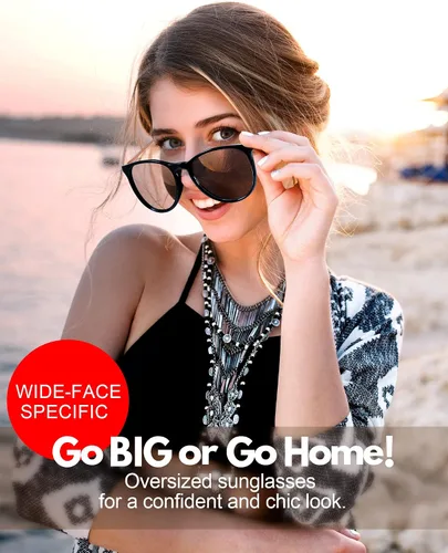 Vista 2 de TJUTR Gafas de sol fotocrómicas de gran tamaño para mujer con lente polarizada para exteriores, protección UV que reducen la fatiga al conducir