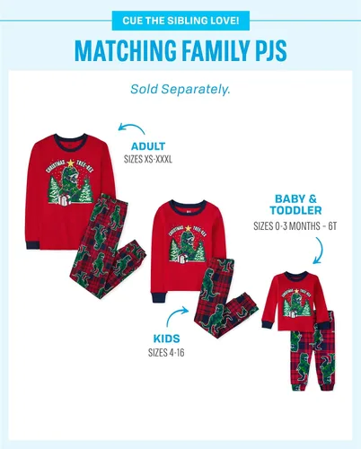 Vista 2 de The Children's Place Pijama de Navidad unisex para bebé, algodón