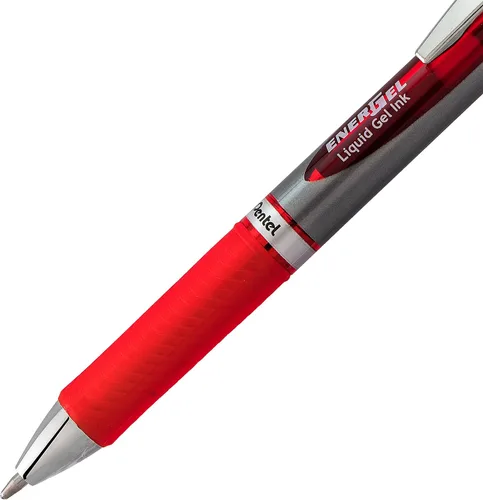 Vista 12 de Pentel EnerGel RTX - Bolígrafo de gel líquido retráctil, línea mediana, punta de metal, tinta de colores surtidos, paquete de 4 unidades (BL77BP4M)