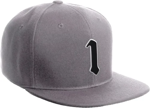 Vista 707 de Daxton Gorra clásica con visera de billete plano con letras del alfabeto inglés antiguo de la A a la Z