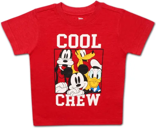 Vista 3 de Disney Mickey Mouse and Friends - Conjunto de camiseta y pantalones cortos de manga corta para niños, niños pequeños y pequeños