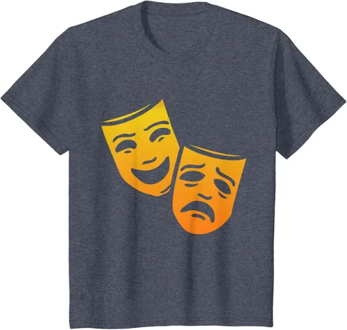 Vista 45 de Comedia y tragedia griega teatro máscaras camiseta