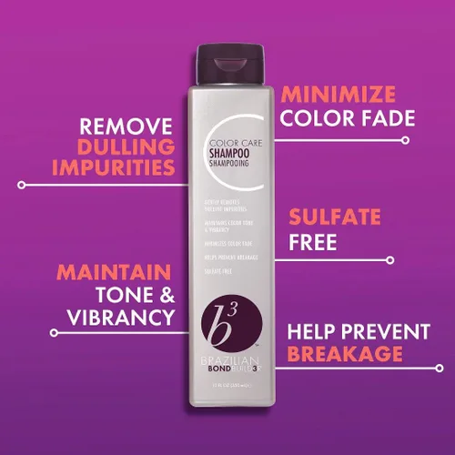 Vista 4 de B3 Brazilian Bondbuilder Extension Shampoo/Conditioner/Refresh Trio Pack for Extensions - Repairs, Hydrates and Blends All Hair Types and Hair