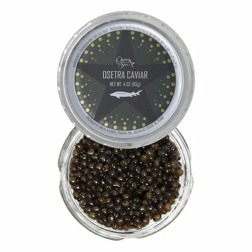 Vista 11 de Caviar Osetra Premium – Huevas de esturión ruso ámbar con sabor cremoso a nuez (1 onza (0.99 oz))