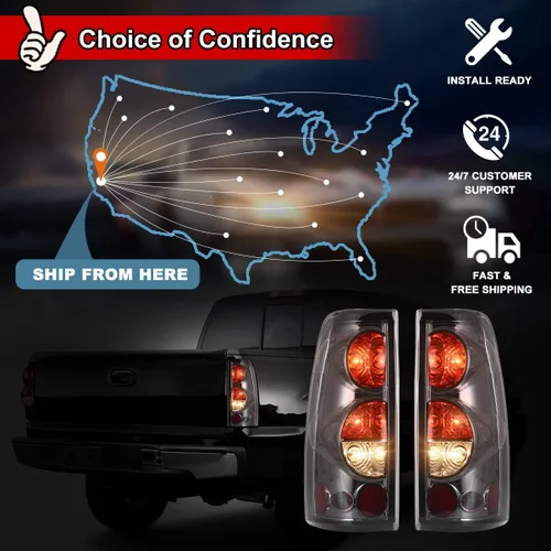 Vista 7 de Nixon Offroad Luces traseras para Chevy Silverado 1500 2500 3500 1999-2006 / GMC Sierra 1500 2500 3500 1999-2002 Luces traseras LED de repuesto